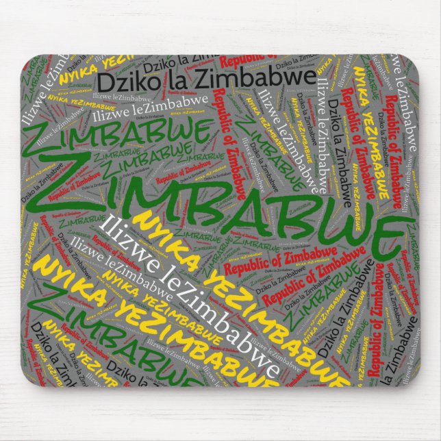 Mousepad Patriótico Delicioso das Cores de Bandeiras do Zim (Frente)