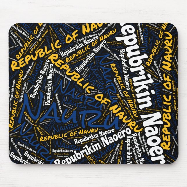 Mousepad Patriótico Delicioso Nauru Flag Colors (Frente)