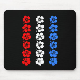 Mousepad Patriótico Havaí EUA Vermelho Branco Azul Aloha Ve