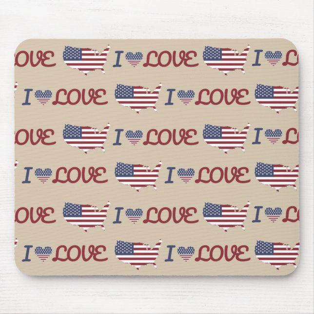 MOUSEPAD PATRIÓTICO VERMELHO AZUL VERMELHO COM ESTRELAS (Frente)