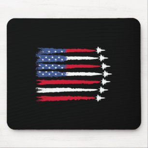 Mousepad Patriótico Vermelho Branco Azul Usa Bandeira Jatos