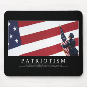 Mousepad Patriotismo: citação inspiracional