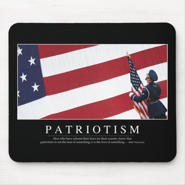 Mousepad Patriotismo: citação inspiracional (Frente)