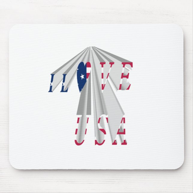 Mousepad Patriotismo Crescente: Eu Amo Arte Perspectiva dos (Frente)