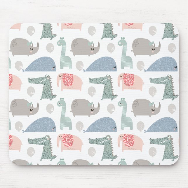 Mousepad Patterno De Carroçaria Engraçado Com Rosto Engraça (Frente)