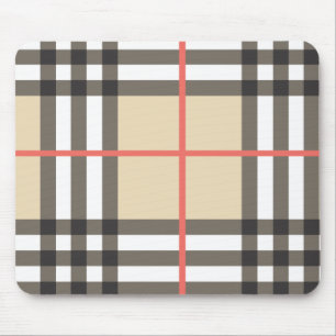 Mousepad Patterno Na moda da Moda Geométrica Escocesa