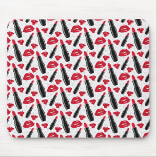 Mousepad Pau De Lábio E Lábios Padrão De Bolinhas
