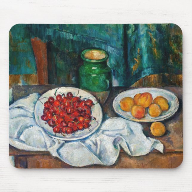 Mousepad Paul Cezanne - Ainda vive com cerejas e caçadores (Frente)