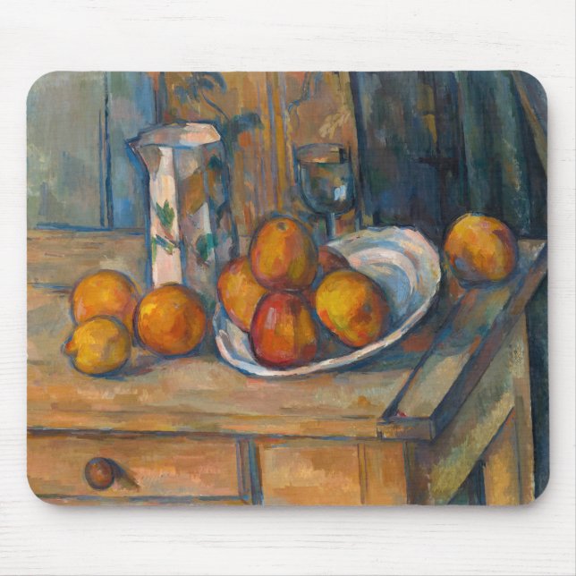 Mousepad Paul Cezanne - Natureza Morta com Jarro de Leite e (Frente)