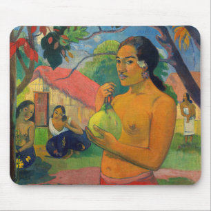 Mousepad Paul Gauguin - Mulher segurando uma Fruta