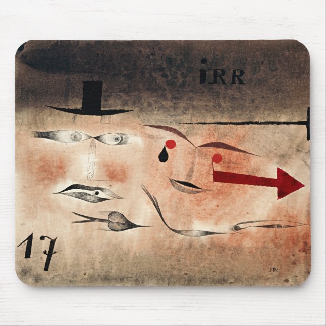 Mousepad Paul Klee - Dezessete, Louco, (Frente)