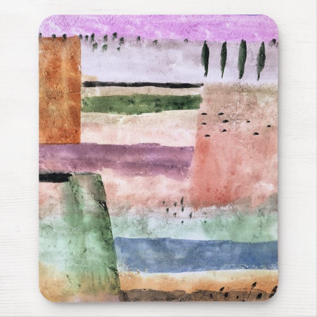 Mousepad Paul Klee, Paisagem com Choupos, (Frente)