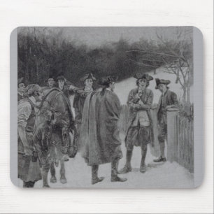 Mousepad Paul Revere que traz a notícia a Sullivan