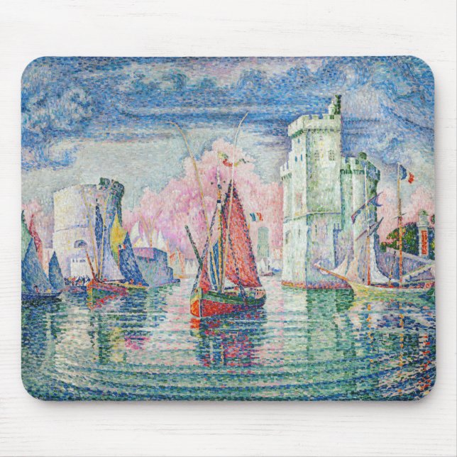 Mousepad Paul Signac - Entrada de La Rochelle Harbor (Frente)