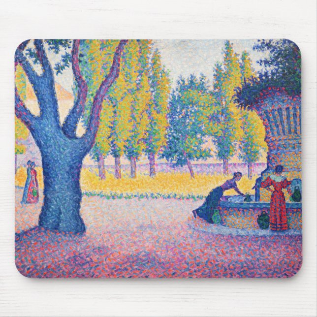 Mousepad Paul Signac - Fountain des Lices, Santo-Tropez (Frente)