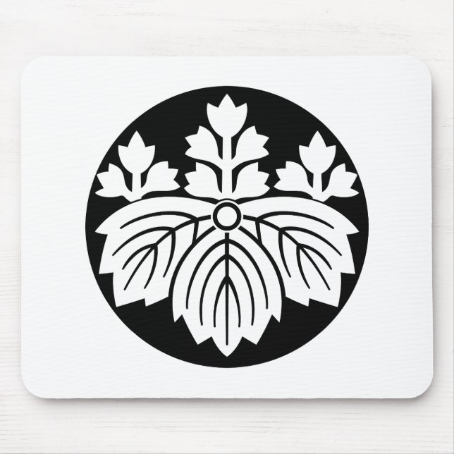 Mousepad Paulownia de folhas pontiagudas com 53 flores em b (Frente)