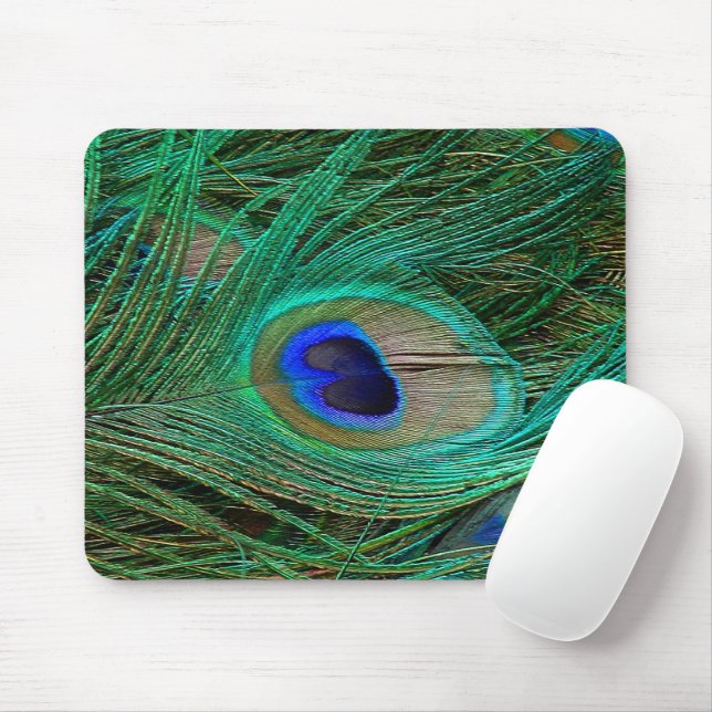Mousepad Pavão Azul (Com mouse)