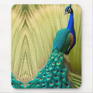 Mousepad Pavão Azul na grama