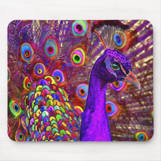 Mousepad Pavão de milhão cores (Frente)