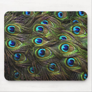 Mousepad Pavão impressionante tapete do rato emplumado
