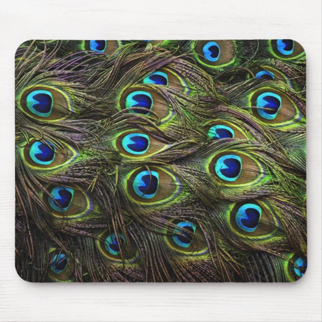 Mousepad Pavão impressionante tapete do rato emplumado (Frente)