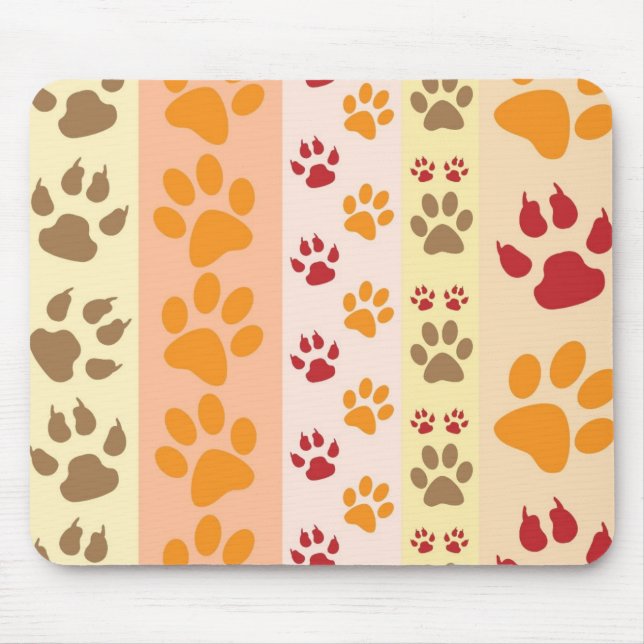 Mousepad Paw Imprime Pentes De Cachorro Bonitos (Frente)