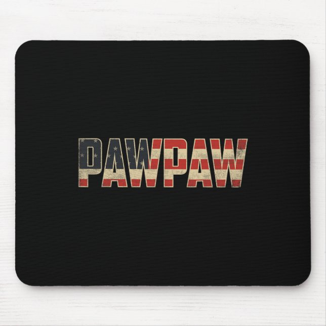 Mousepad Pawpaw Bold Patriotic American Flag Father’s Day P (Frente)