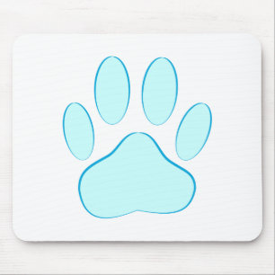 Mousepad Pawprint do Cachorro Azul