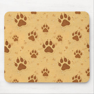 Mousepad Pawprints in the sand