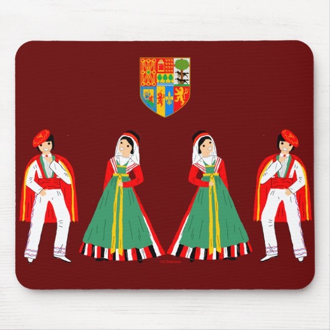Mousepad Pays Basco, Aquitaine, França (Frente)