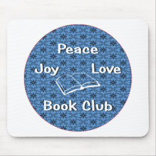 Mousepad paz, alegria, amor, clube de leitura
