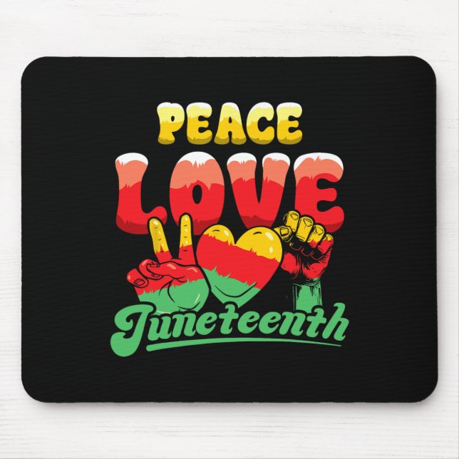 Mousepad Paz Amor 1950 Afro-Negro (Frente)