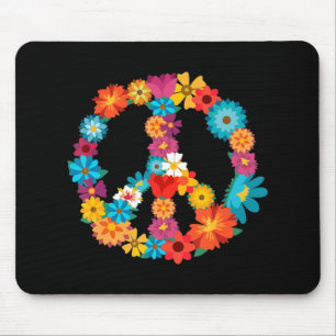 Mousepad Paz Amor 60's 70's Hippie Costume Colorful Flo