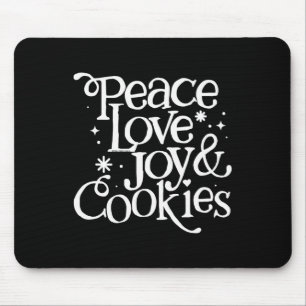 Mousepad Paz Amor Alegria E Cookies Natal