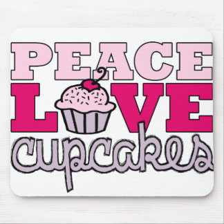 Mousepad Paz, amor & cupcakes!