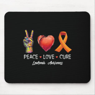 Mousepad Paz Amor cura a leucemia homens mulheres crianças