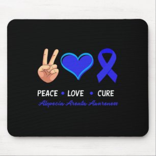 Mousepad Paz Amor Cura Alopecia Areata Sensibilização