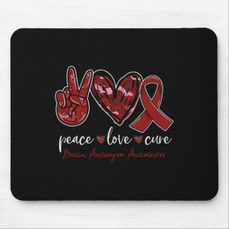 Mousepad Paz amor cura Aneurisma Cerebral Mês de Consciênci