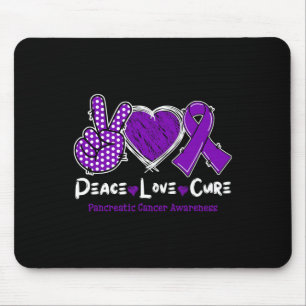 Mousepad Paz Amor Cura Consciência do Câncer de pâncreas Ro