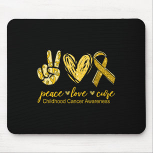 Mousepad Paz Amor Cura Consciência do Cancer Infantil