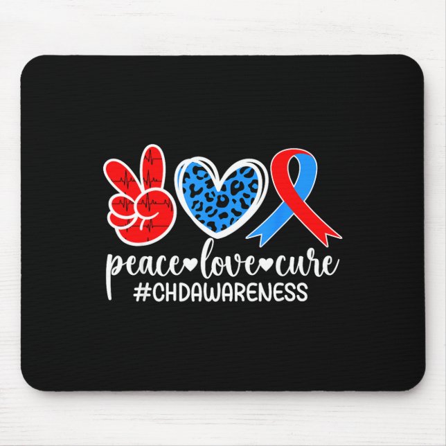 Mousepad Paz Amor Cura Conscientização Chd Mãe De Um Guerre (Frente)