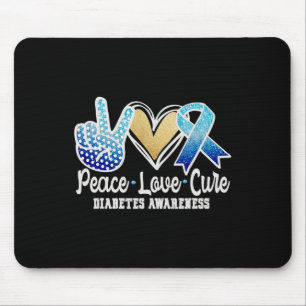 Mousepad Paz Amor Cura Diabetes Consciência