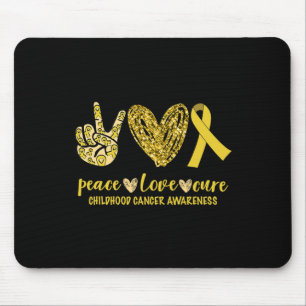 Mousepad Paz Amor Cura Fita Friso Sensibilização para a Inf