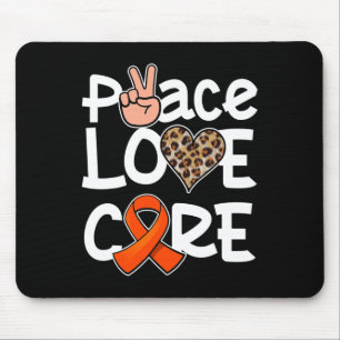 Mousepad Paz Amor Curva Faixa Laranja Sensibilização para a
