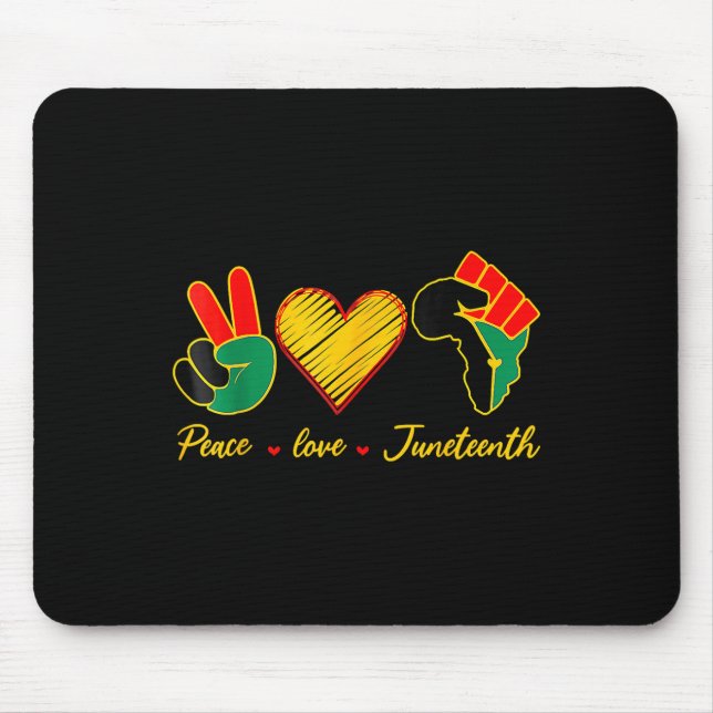 Mousepad Paz Amor Décima Junta Orgulho Negro Rainha Negra (Frente)