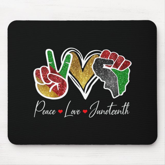 Mousepad Paz Amor Décimo Orgulho Negro Liberdade 4º de J (Frente)