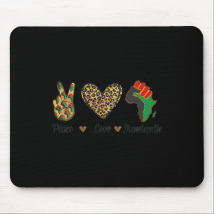 Mousepad Paz Amor Dia da Independência do Orgulho Negro
