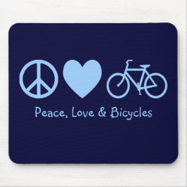 Mousepad Paz, Amor e Bicicletas