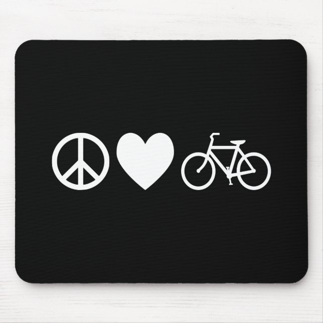 Mousepad Paz Amor e Bicicletas (Frente)