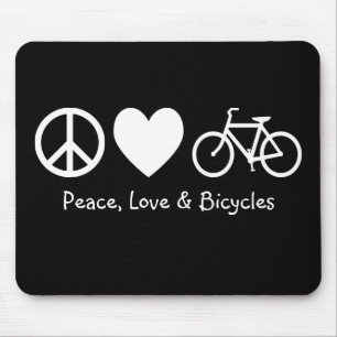 Mousepad Paz, Amor e Bicicletas